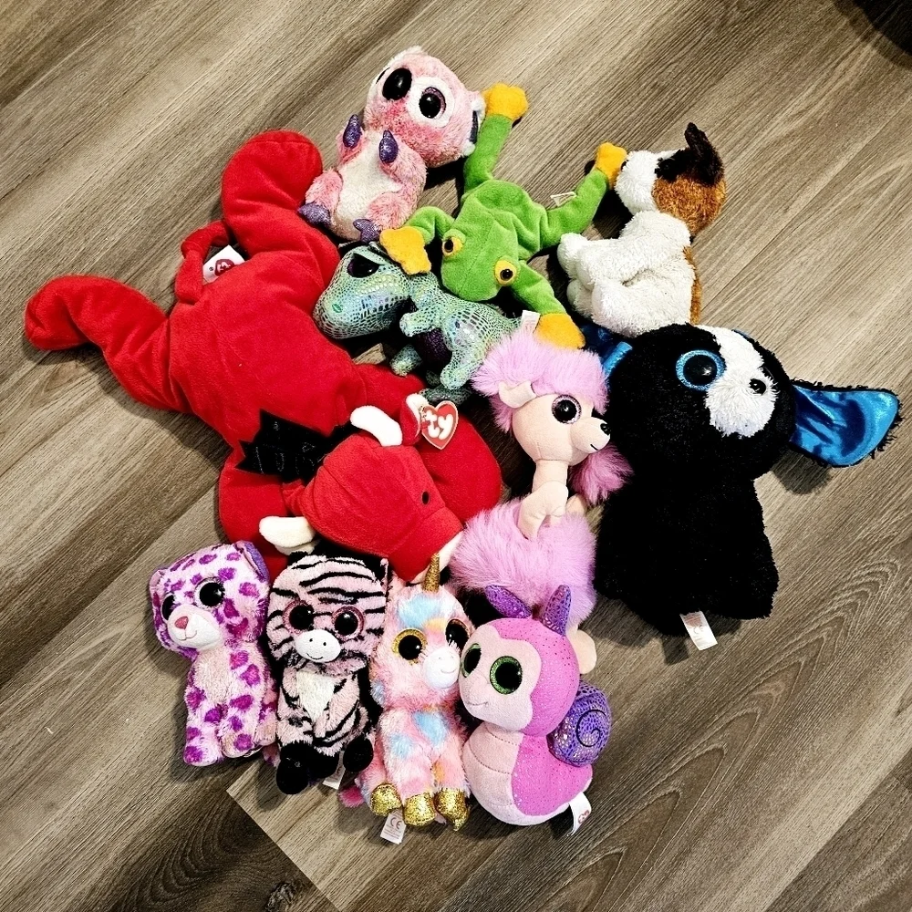 Ty Toys Lot Of 11 Stuffed Animal Toys